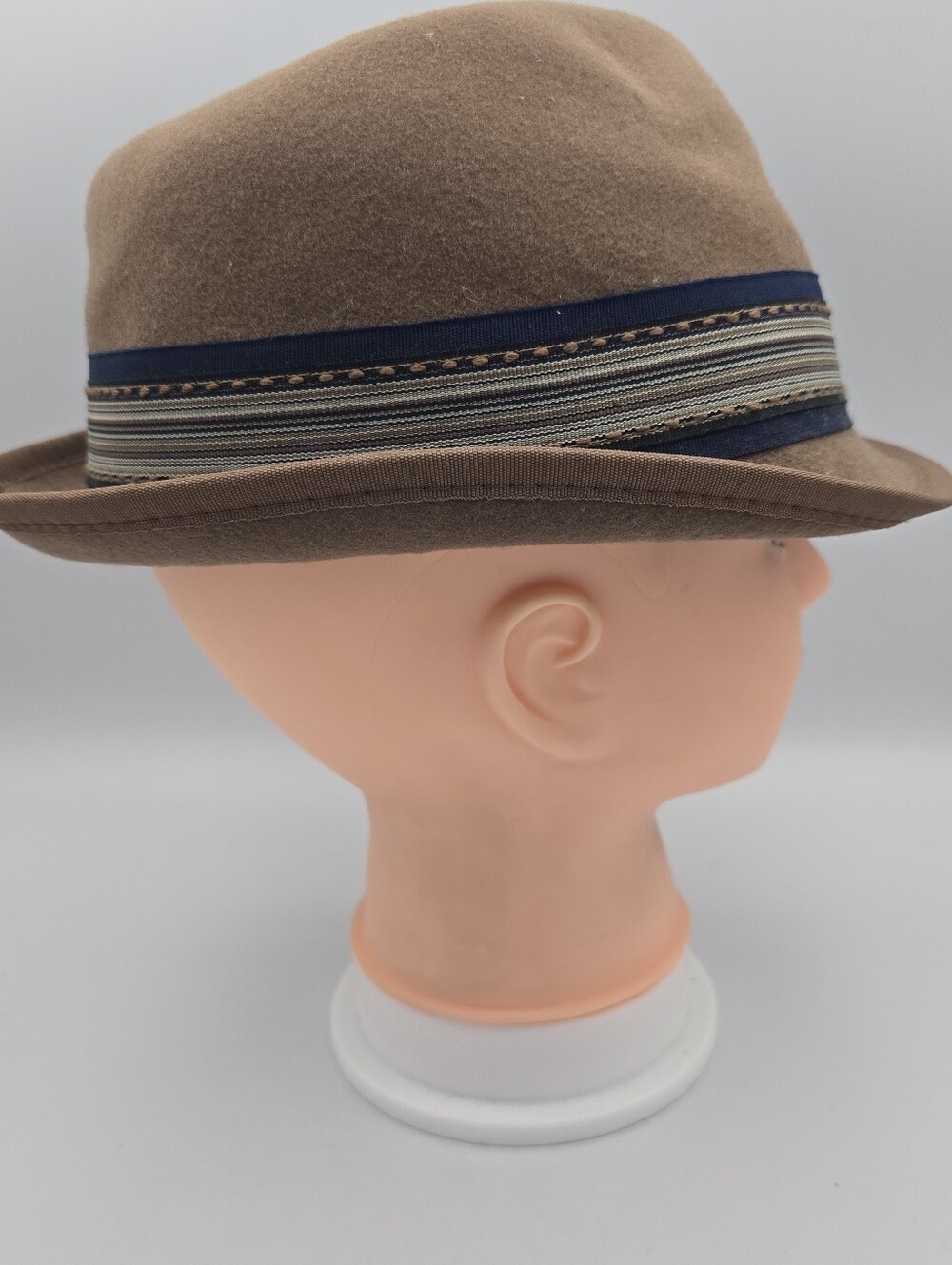 Carlos By Carlos Santana Wool Felt Trilby Fedora Brown Hat Size Medium - Picture 5 of 11